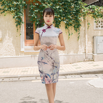 Silk 2021 new cheongsam women improved Chinese style fashion sweet dress Daily young girl