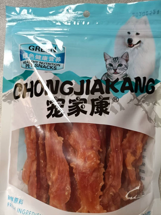 Thú cưng Jiakang Đồ ăn nhẹ cho chó Pet Jiakang Ức gà Teddy Golden Retriever Chó con Gà Jerky 400g Đồ ăn nhẹ cho chó Molar - Đồ ăn vặt cho chó