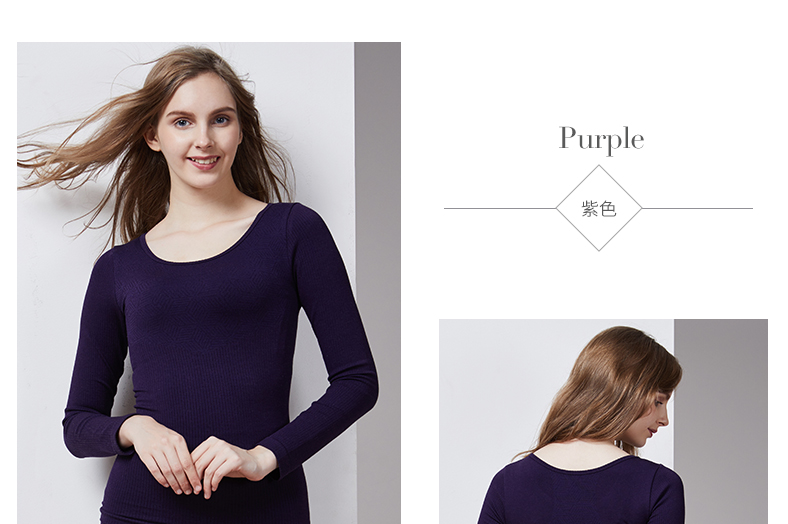 之 云 内衣 女 18 mùa thu đông mới quý cô ấm áp với bộ đồ cổ tròn jacquard quần dài tay dài quần dài mùa thu bo dai tay nam