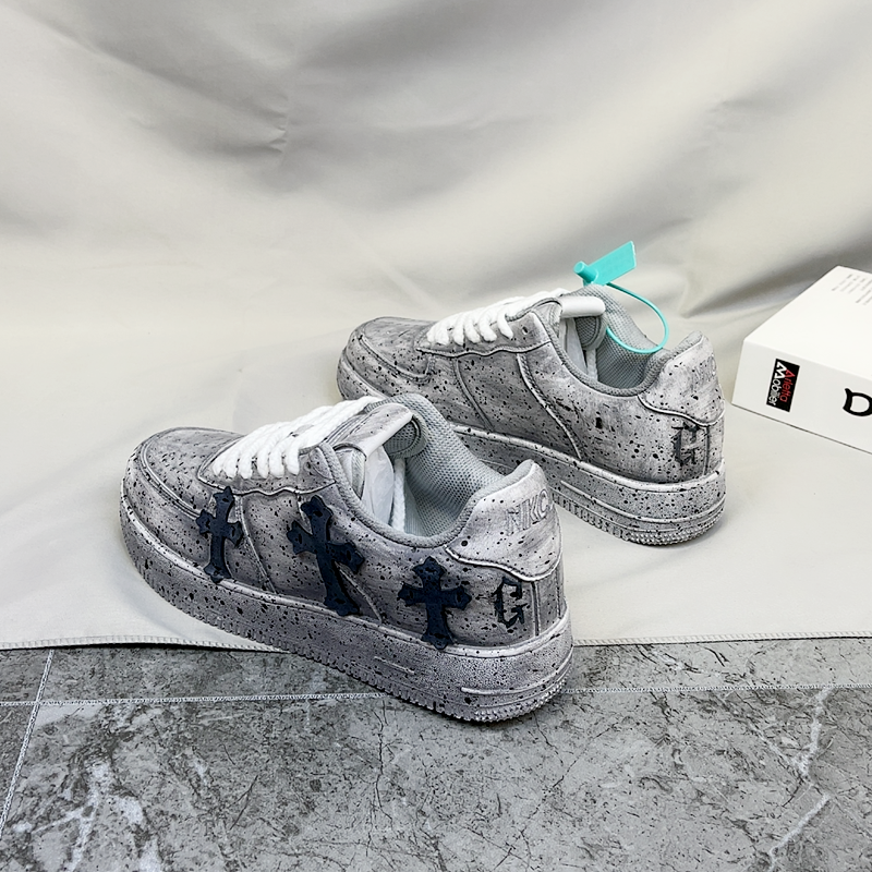 Hong Kong same style Supreme men's shoes retro old white shoes trendy couple casual sneakers women