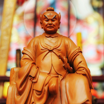 Taoist Zhang Tiansi statue ancestor Heavenly Master Zhang Dao Ling statue handmade wood carving Image finishing touch