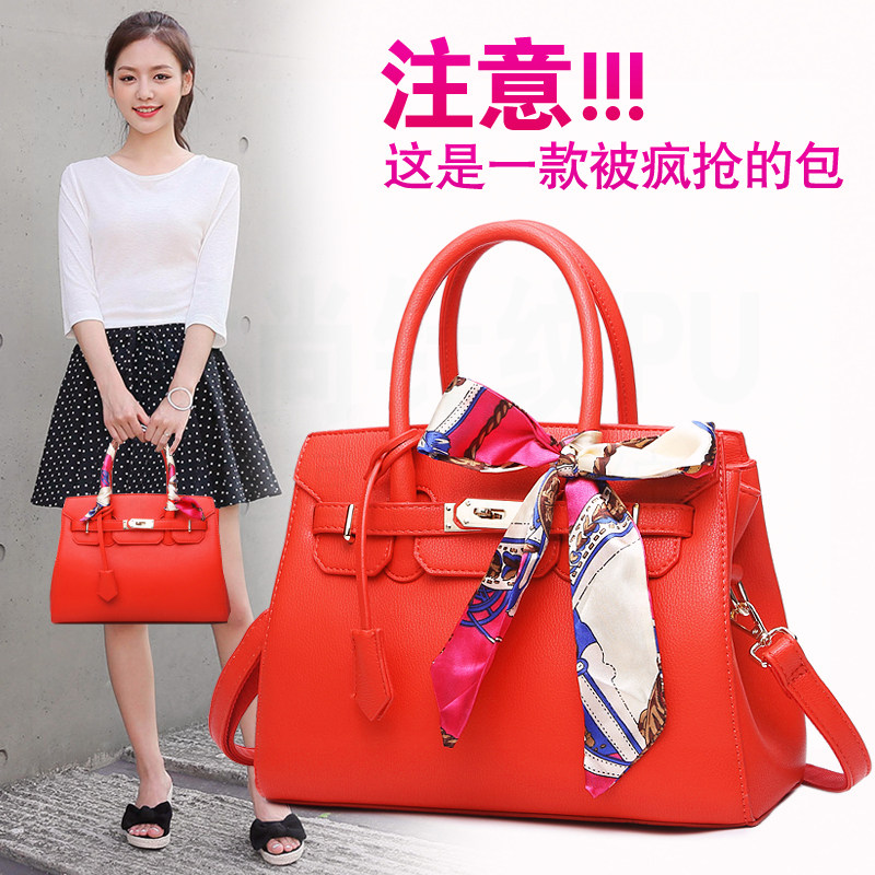 Bag Pack woman 2022 new wedding red bridal bag handbag handbag large capacity platinum bag single shoulder inclined satchel bag