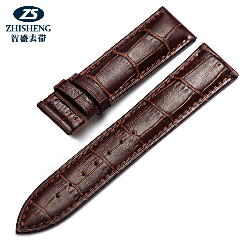 Zhisheng watch band men's and women's leather butterfly buckle accessories are suitable for Tissot Longines Cassie Europe and America degree king dw