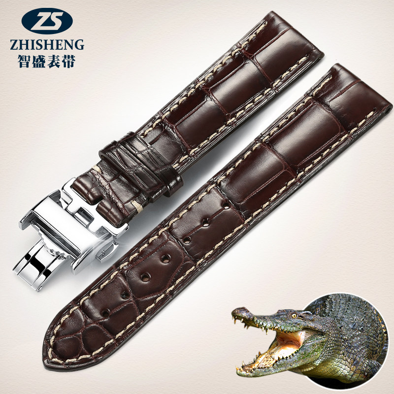 Crocodile avocado leather meter belt suitable for Garland Torah Splendid Carpenter Watches with male and female Genuine Leather Accessories