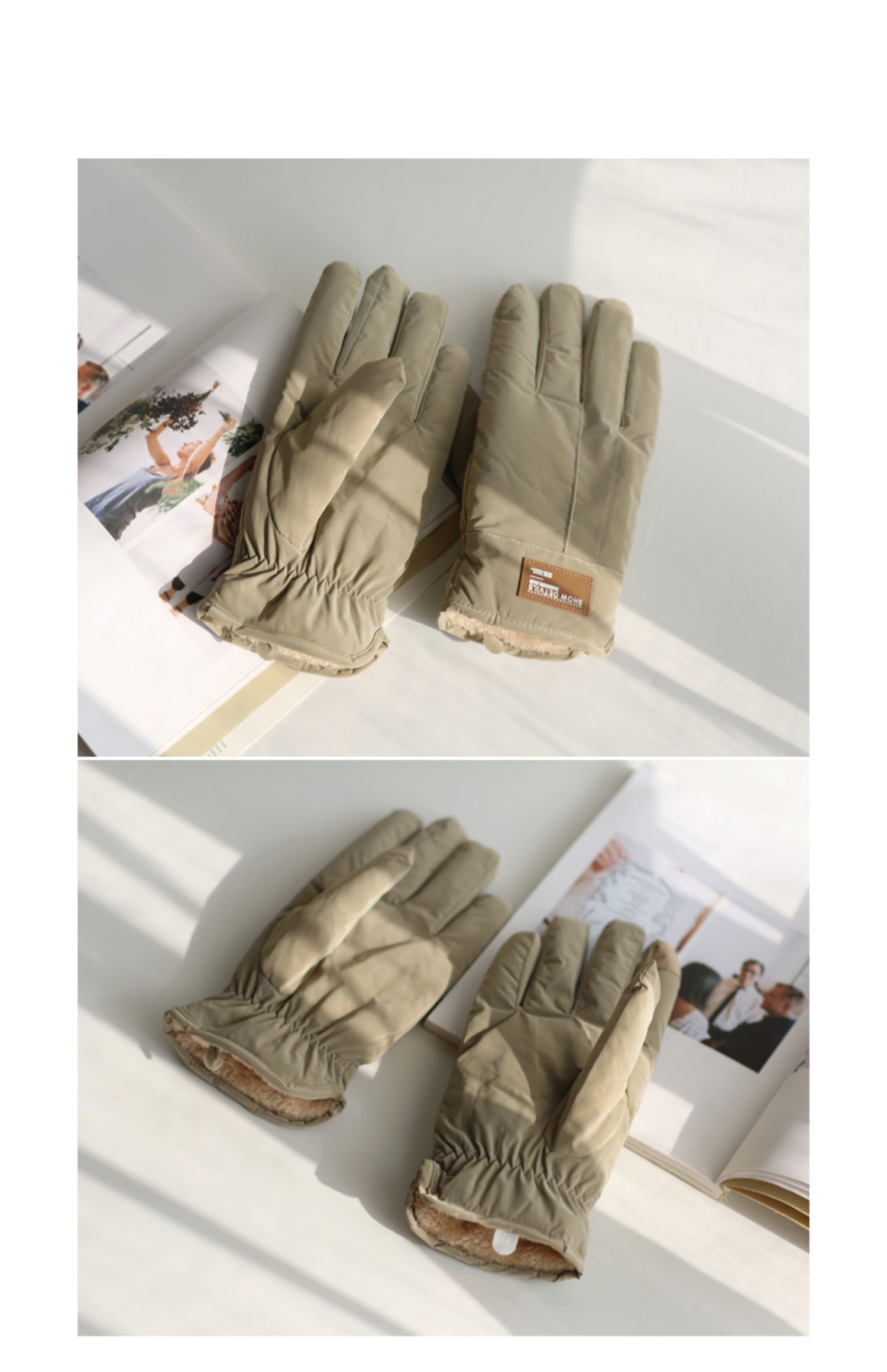 Outdoor wind cold resistant plush and thick insulation gloves for men's winter cycling waterproof 2022 new five_voghion.com