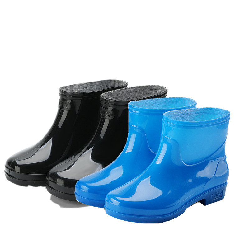 Rain boots, rain boots, men's water shoes, short tube, women's waterproof, non-slip, kitchen work rubber shoes, mid-tube water boots, women's rain boots, water shoes