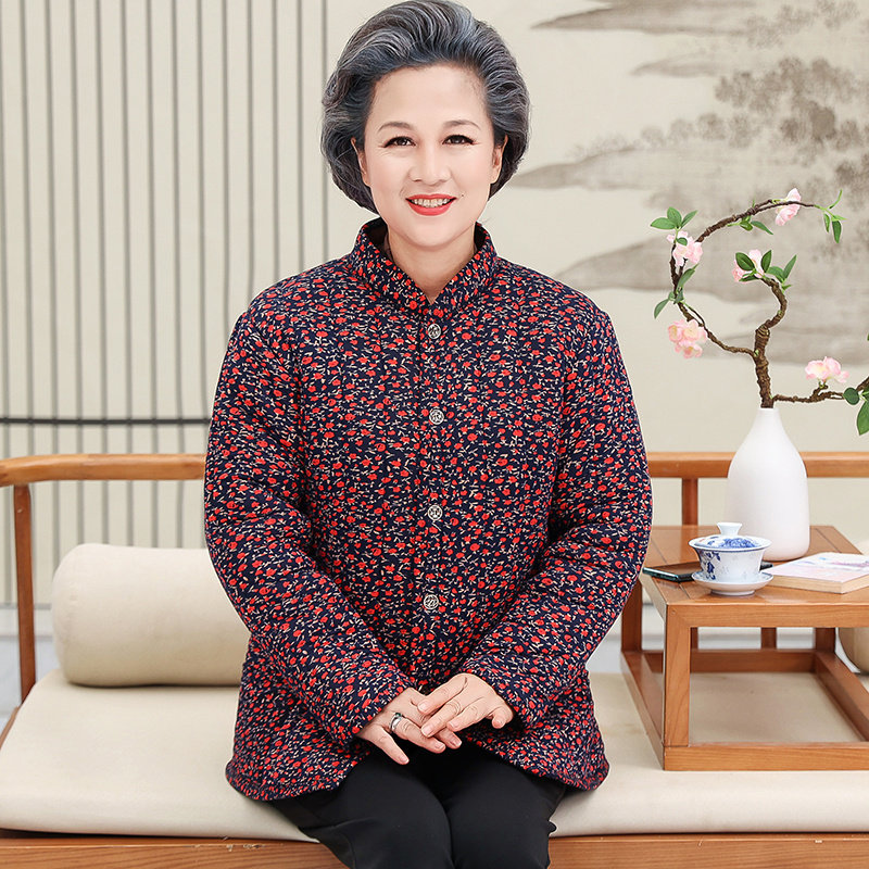 Middle Aged Mother Camel Cotton Clothes Seniors Warm Cotton Padded Jacket Grandma Gafao Enlarge Cotton Clothes Mrs. Coat Winter Clothing