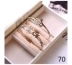 Phiên bản Hàn Quốc của vòng đeo tay nữ bằng thép titan màu vàng hồng được bảo vệ cao cấp với đồng hồ kim cương rộng đeo tay Phụ kiện trang sức Nghĩa trang 2 vòng gỗ huyết rồng Vòng đeo tay Cuff