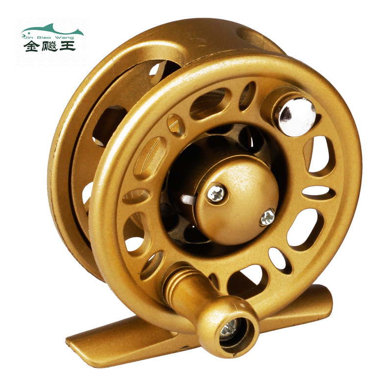 Jin Biao Wang 2 1 axis front wheel with relief raft rod wheel Plastic fishing line wheel Front hand rod rock rod fish wheel Ice fishing