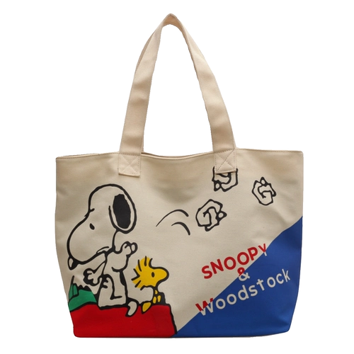 Nuby, брендовый японский вместительный и большой шоппер, мультяшная льняная сумка, сумка на одно плечо