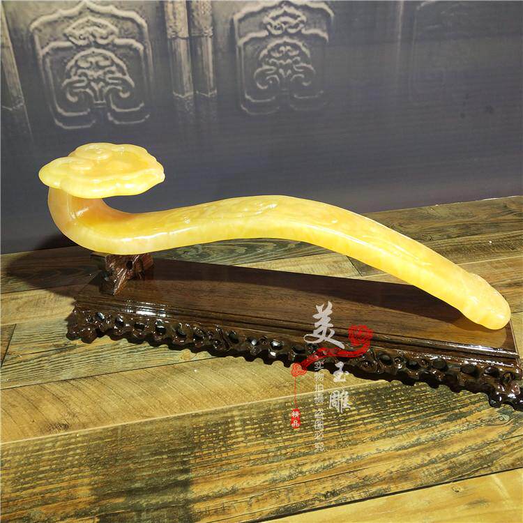 Jade Ruyi Pendulum Piece Imitation Ancient Jade Living Room TV Wine Cabinet Xuanguan Family Residence Decoration Opening Jade Carving Craft Gift