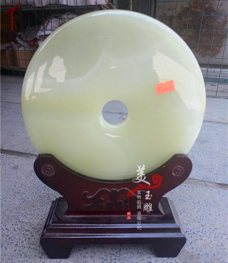 Jade Ping An buckle jade wall and the family living room office of the family living room in the home living room office Handicraft Gift Pendulum decoration Decorative Jo Relocation Business Gift