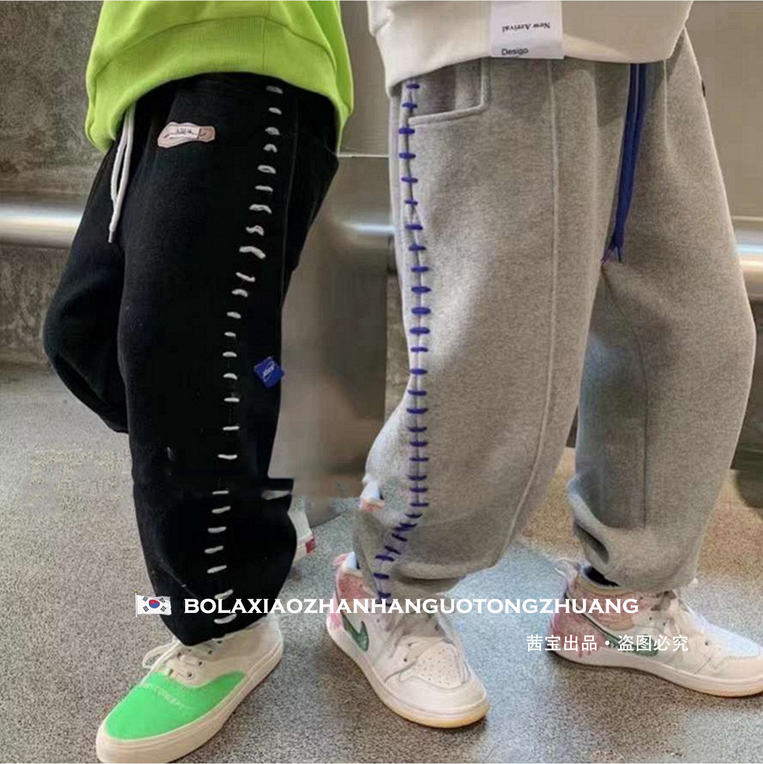 Girl Pants Winter Clothing Long Pants 2021 New CUHK Tong Autumn Winter Plus Suede Pants Outside Wearing Children Thickening Athletic Pants