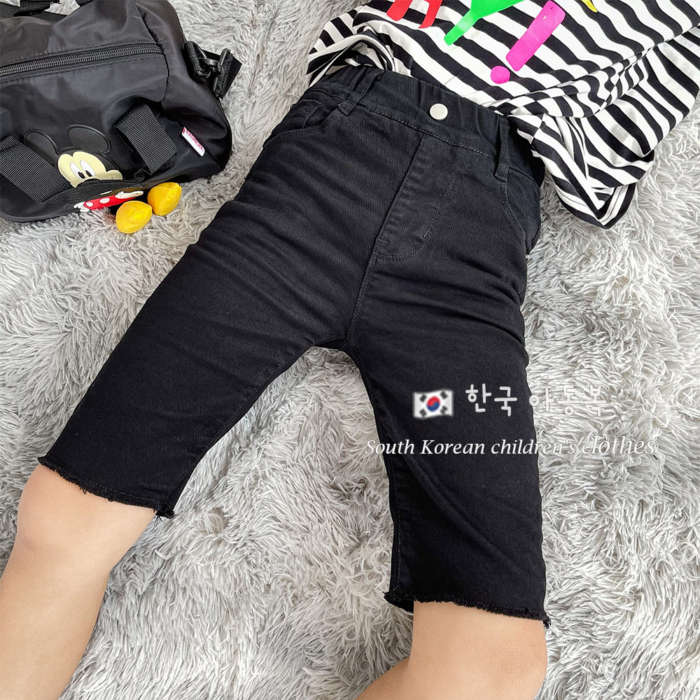 Pola small station children casual shorts 2022 summer dress new girl jeans CUHK child summer 50% pants
