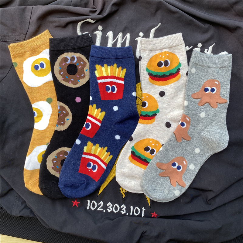 Spring and Autumn Mid-Calf Socks for Women and Couples, Versatile Japanese Style Trendy College Style Anime Cartoon Long Socks for Men and Women Spring and Autumn Mid-Calf Socks for Women and Couples, Versatile Japanese Style Trendy College Style Anime Cartoon Long Socks for Men and Women