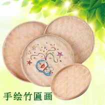 1 bamboo plaque painting diy creative painting plaque writing decoration wall stickers kindergarten area corner corridor hanging ornaments handmade bamboo weaving