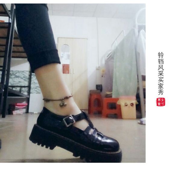 Nhật Bản và Hàn Quốc dây đỏ chuông vòng chân nam sinh viên retro đôi chân dây giày cá tính dây màu đen thời trang chân vòng chân vòng chân cá chép nữ
