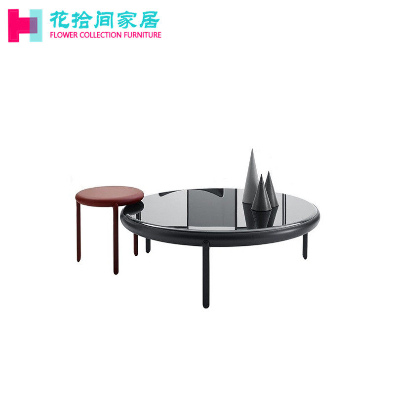 Huashijian furniture Nordic style Italian marble design special-shaped coffee table round hotel small corner table