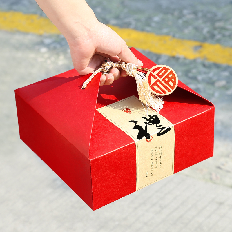 Spring Festival Lunar New Year Gift Boxes boxes Customize New Year Gift Boxes Empty Boxes Upscale Snowflake Ghee Nut Colla Ghee Cake Gift Boxes