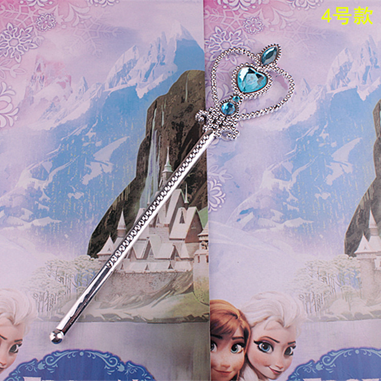 Princess Shiny Thạch Children Crown Ice Snow Phụ kiện tóc Biểu diễn Mũ nón Magic Wand Magic Wand Fairy Stick cột tóc cho bé gái