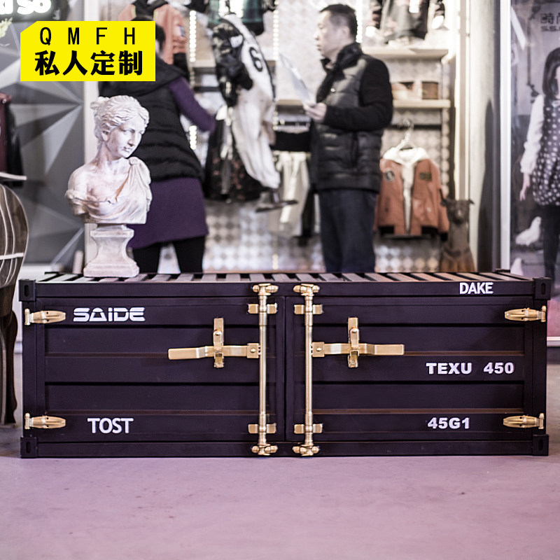 Customized industrial wind making old container small tea few living room type Iron art cabinet creative storage TV cabinet