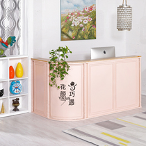 Nordic Corner Cashier Desk Bar Counter desk Welcome Benn Cafe Reception Desk Modern Clothing Shop Online Red Milk Tea Shop