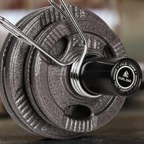 Cast iron painted barbell disc large hole fitness equipment household weightlifting Olympic pole three hole clearance discus coated dumbbell disc