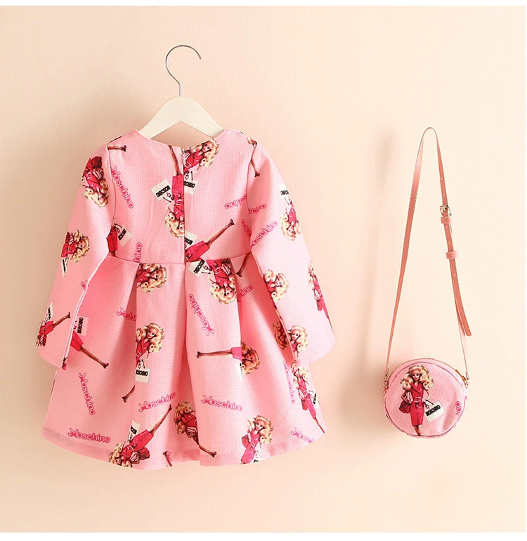 Váy bé gái mùa xuân và mẫu mùa thu 2018 công chúa thời trang mới châu Âu và túi xách cotton nữ bé mùa xuân váy trẻ em