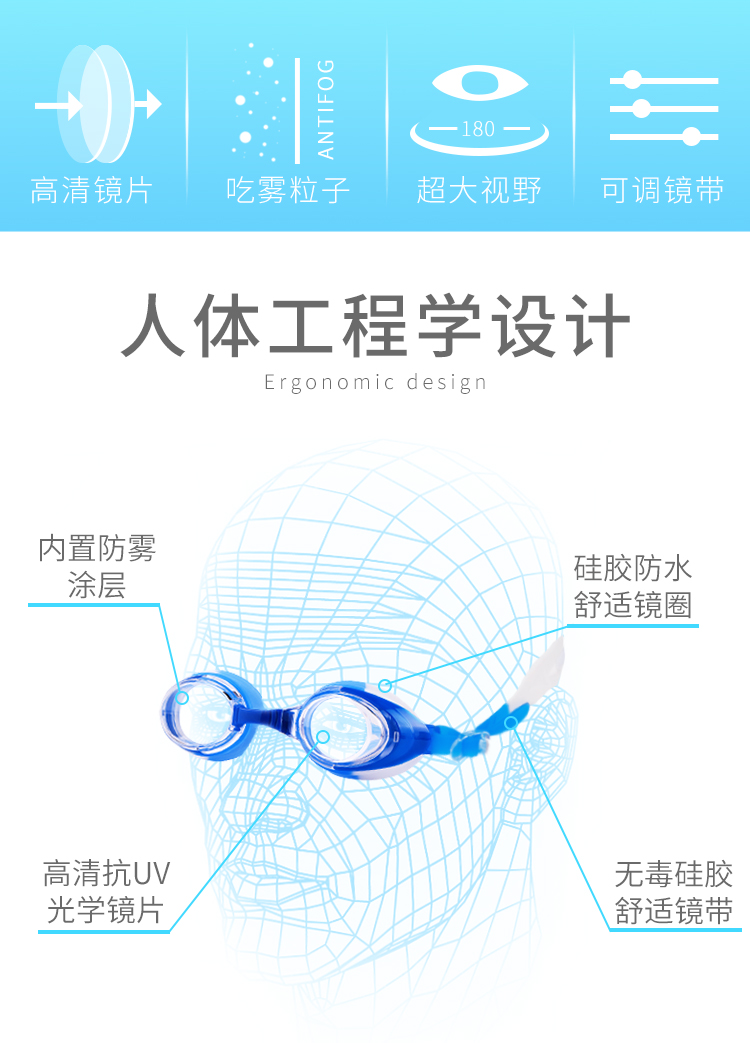Quần bơi trẻ em Li Ning đeo kính bơi mũ lưỡi trai thiết lập đồ bơi huấn luyện võ sĩ cho bé trai năm mảnh đồ bơi nàng tiên cá cho bé