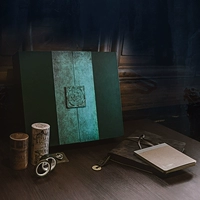 Kinbor Tomb Raiders отмечает бронзовую дверь Блюдную ноутбука подарочная коробка ретро-ноутбук подкоть