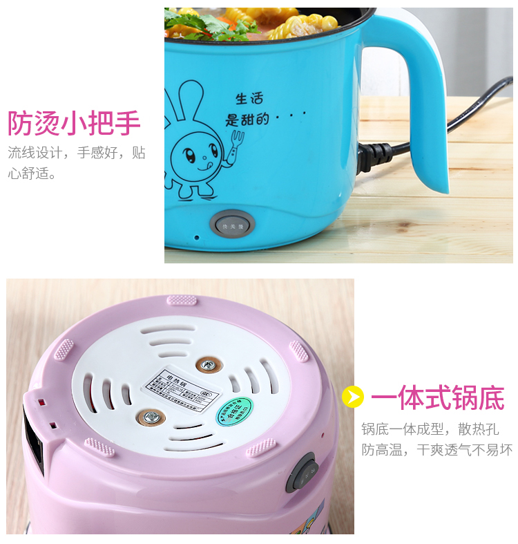 Trứng hấp hai lớp trứng luộc mini máy đánh trứng tự động tắt nguồn nhỏ hộ gia đình omelette điện hấp cháo nhân tạo - Nồi trứng nồi lẩu mini happy call
