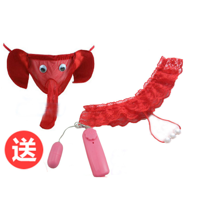 Lovers Tiny pants male and female large size Sexy Dew Glutes Extremely Seductive to Tiny trousers All transparent European and American Elephant Spice Briefs