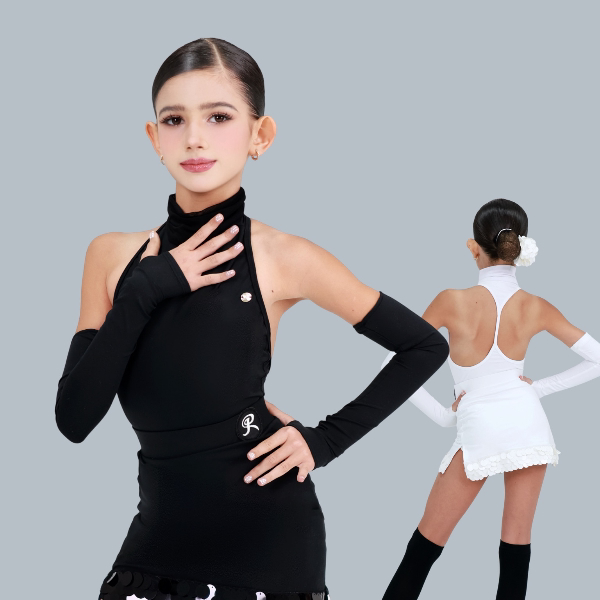 R·Design Latin Dance Clothing - Minimalist with a Touch of Shine - Spring/Summer Performance and Practice Outfit Two-Piece Set R·Design Latin Dance Clothing - Minimalist with a Touch of Shine - Spring/Summer Performance and Practice Outfit Two-Piece Set