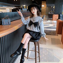 Girls Autumn Suite 2022 New Yang Childrens Spring and Autumn Fashion Skirt Girls Fall Short Dress