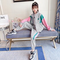 Childrens clothing girls spring suit 2022 new gas in childhood fashion sports two sets