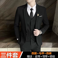 Черный жилет, штаны, ремень, галстук, галстук-бабочка