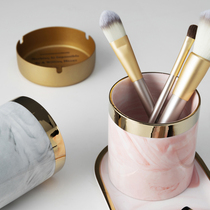 Mi Li Feng creative marble ceramic pen holder ornaments multifunctional ins Wind desktop makeup 2021