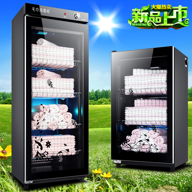 Towel Disinfection Cabinet for Beauty Salons, Hairdressers, Foot Massage Parlors, Large Capacity Household and Small Commercial Towel Cabinet, Clothing Cleaning Cabinet