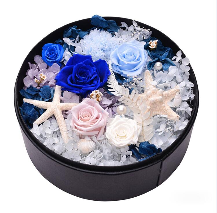 永生花盒 蓝色系 永生花 花之乐鲜花速递 花之乐 花之乐鲜花速递