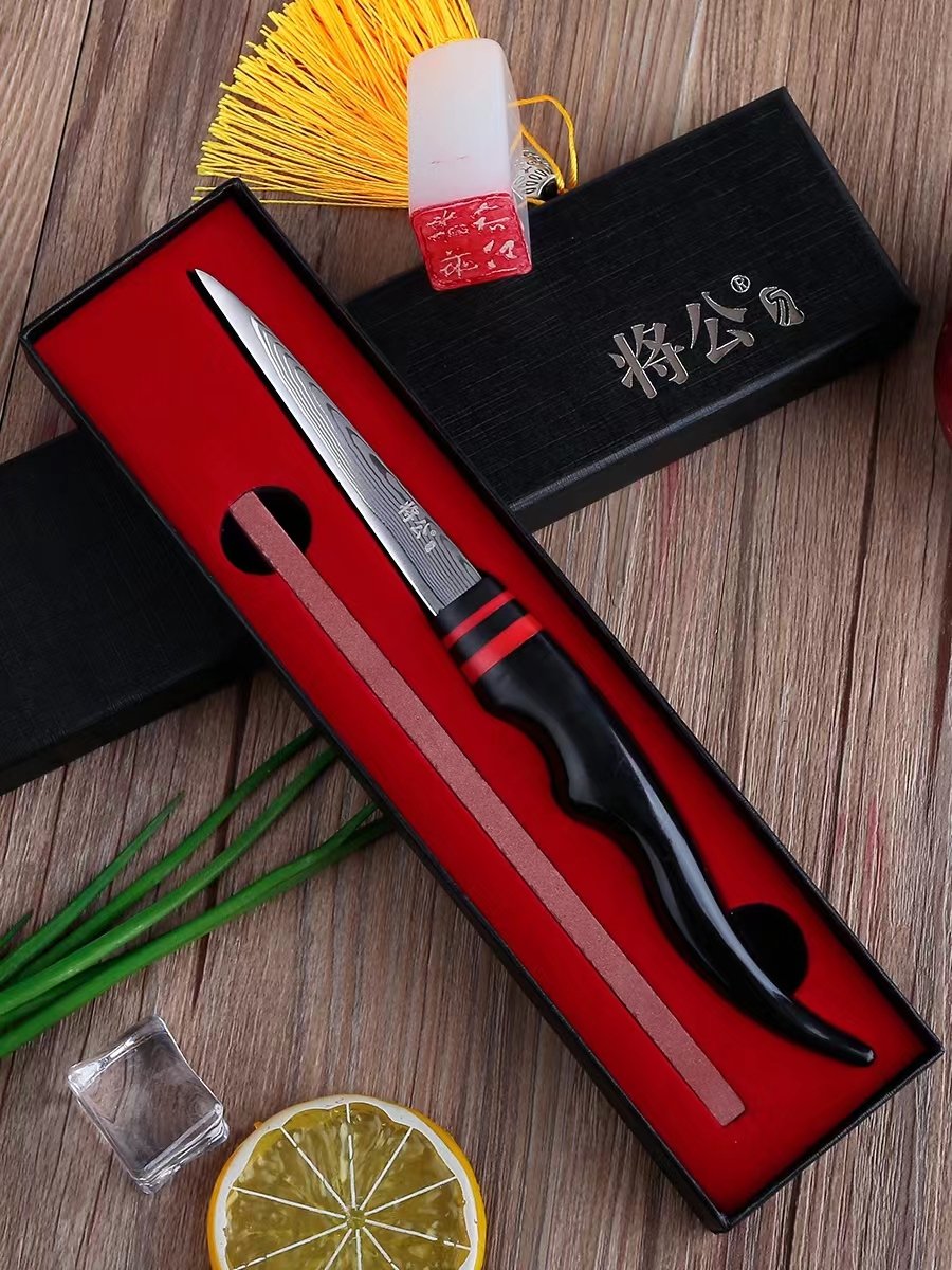 The public kitchen carving knife 67-layer Damascus steel sharp no-grinding chef's fruit platter carving knife