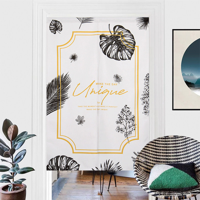 Bedroom room decoration partition blocking door curtain Simple modern dining room punch-free household powder room half curtain