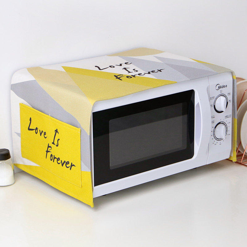 Microwave hood perfect dust cover kitchen Gransee oven blinds dust-proof Mongeb Home cotton numb cover towels