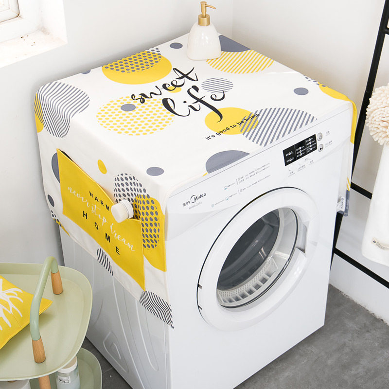 Nordic drum Siemens washing machine tablecloth cover cloth dustproof waterproof universal cover towel beautiful two-door refrigerator cover