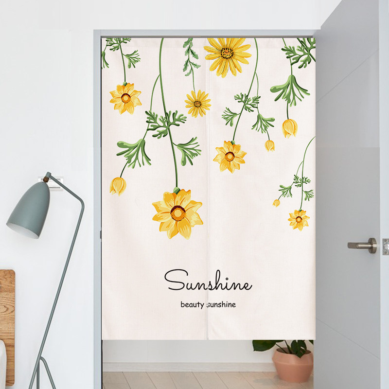 Nordic Bedroom Door Curtain Free of perforated Kitchen Wind Shield CURTAIN MAKEUP ROOM TOILET SHELTER SEMI-CURTAIN CABINET CURTAIN DUST RESISTANT