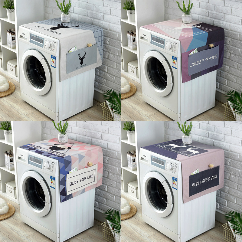 Nordic Haier Single Door Refrigerator Dust-proof Shelf Siemens Roller Washing Machine Towel Line Cabinet Cover