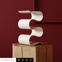 oroliving exclusive storage rack original S-shaped red wine rack Nordic home bookshelf decoration ornaments