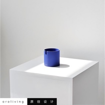 oroliving original Nordic minimalist ashtray portable Klein blue ashtray storage decorative ornaments