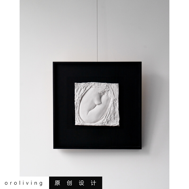 oroliving exclusive sculpture plaster female body embossed artworks Jeff creations 