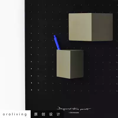 oroliving original Nordic minimalist moss green storage Triangle pot Wall table hole board storage decorative accessories