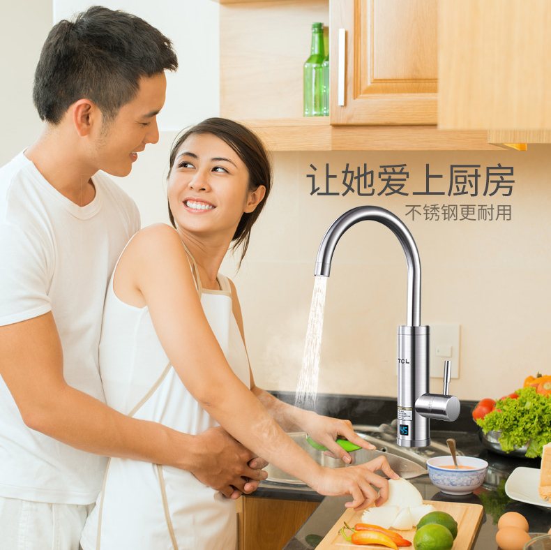 máy tắm nóng lạnh Vòi điện TCL TDR-30JX bằng thép không gỉ ngay lập tức nhà bếp tốc độ nóng bếp nóng Po máy nước nóng điện - Máy đun nước ariston 20l